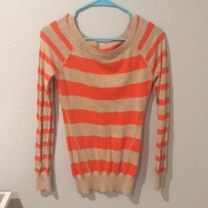 Orange striped sweater